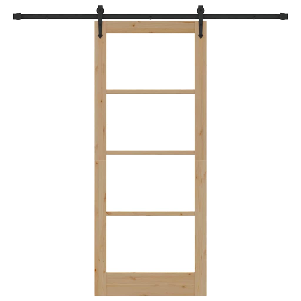 Sliding Door Manual ORKDAL Brown 33.9 x 83.1 in Wood and metal