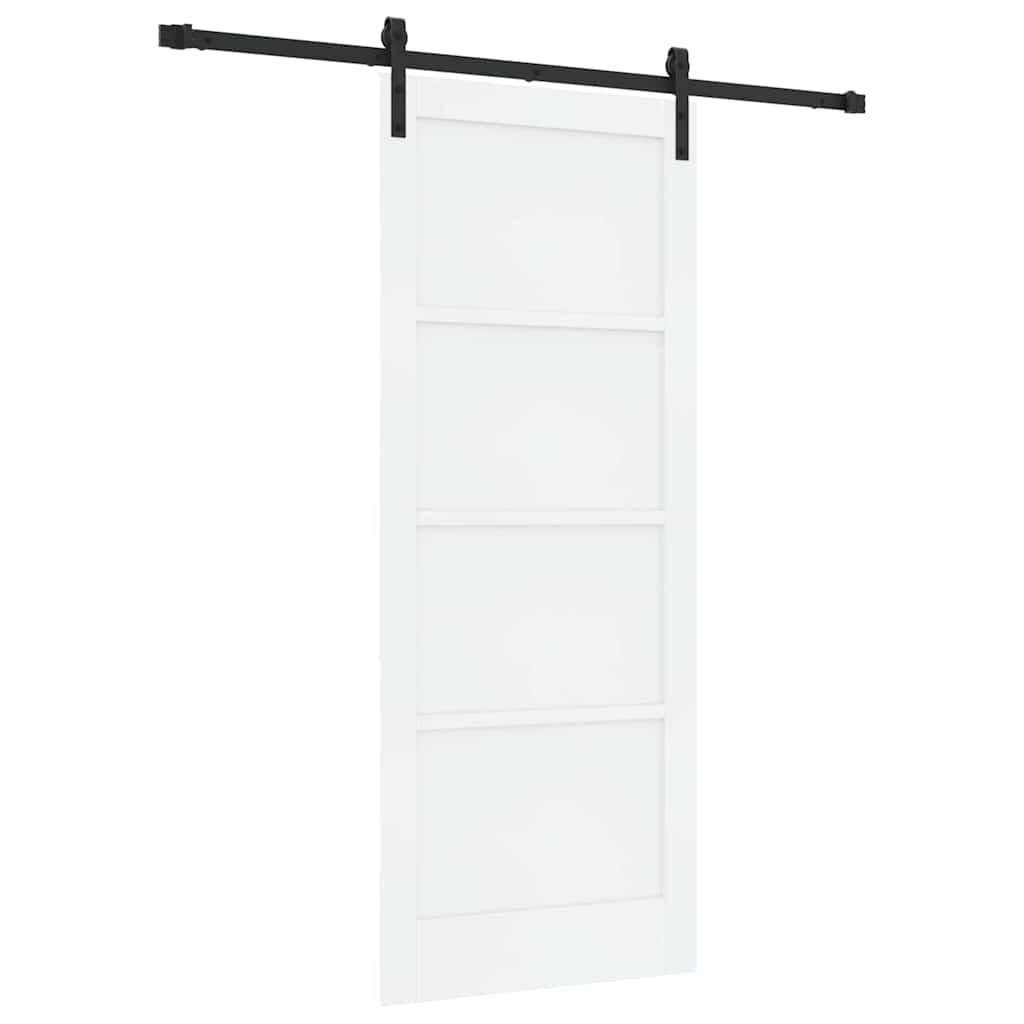 Sliding Door White and Black 32.68 x 79.53 in