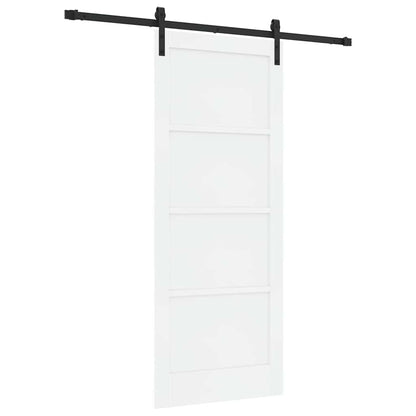 Sliding Door White and Black 32.68 x 79.53 in