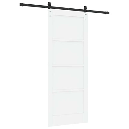 Sliding Door White and Black 32.68 x 79.53 in