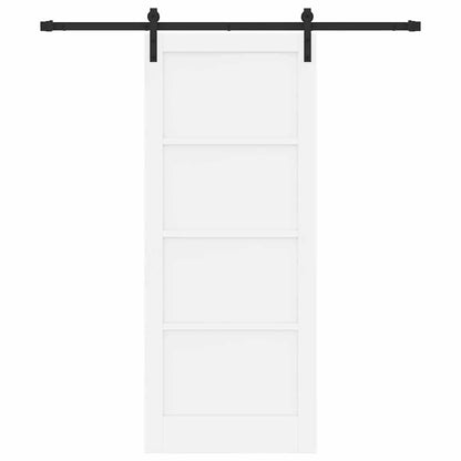 Sliding Door White and Black 32.68 x 79.53 in
