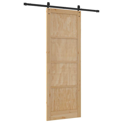Sliding Door Natural and Black 32.68 x 91.34 in