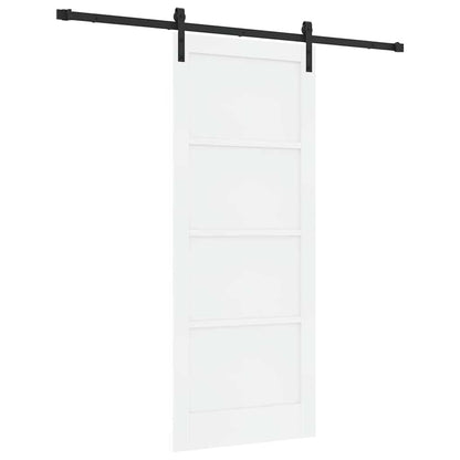 Sliding Door White and Black 32.68 x 79.53 in