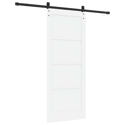 Sliding Door White and Black 32.68 x 79.53 in