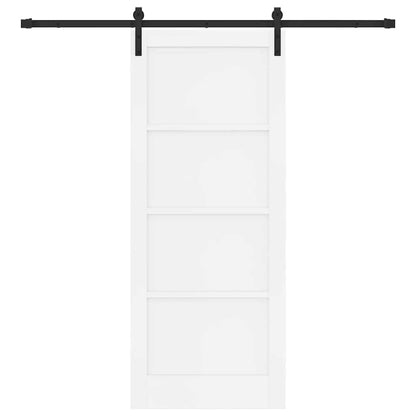 Sliding Door White and Black 32.68 x 79.53 in