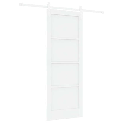 Sliding Door White 30.7 x 79.5 in Solid pine wood and steel