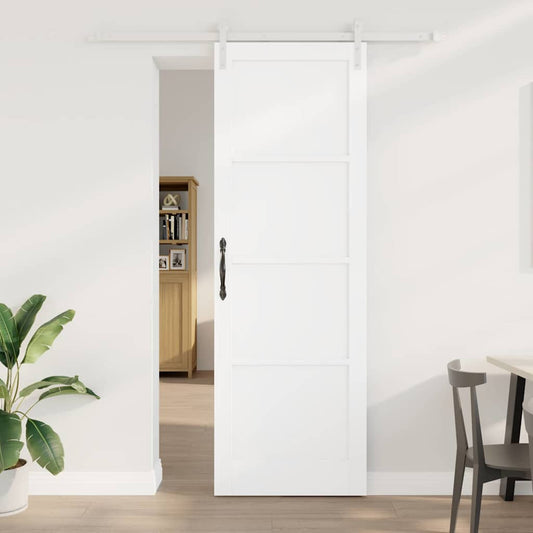 Sliding Door White 30.7 x 91.3 in Solid pine wood and steel