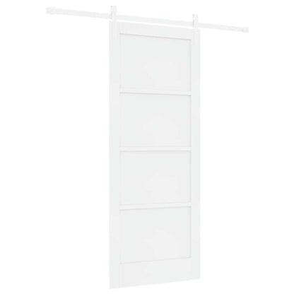 Sliding Door White 32.7 x 79.5 in Solid pine wood and steel