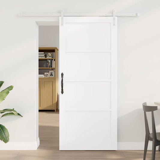 Sliding Door White 33.9 x 78.1 in Solid pine wood and steel