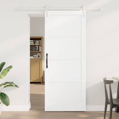 Sliding Door White 33.9 x 83.1 in Solid pine wood and steel