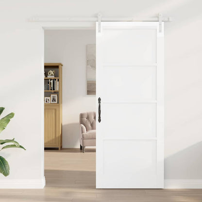 Sliding Door White 33.9 x 83.1 in Solid pine wood and steel