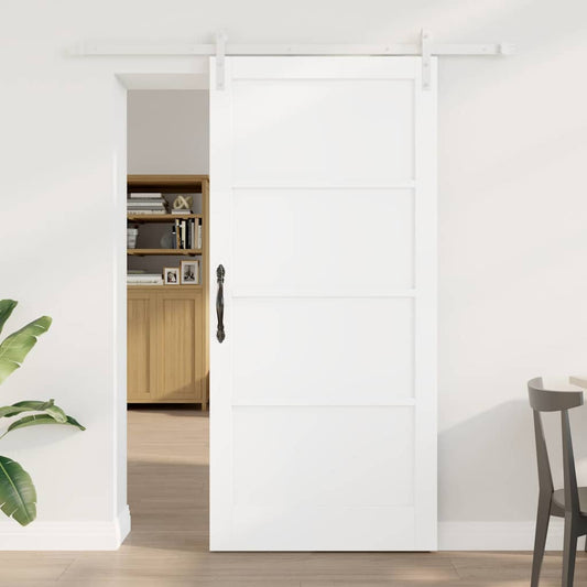 Sliding Door White 36.6 x 79.5 in Solid pine wood and steel