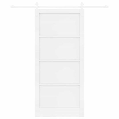 Sliding Door White 36.6 x 79.5 in Solid pine wood and steel