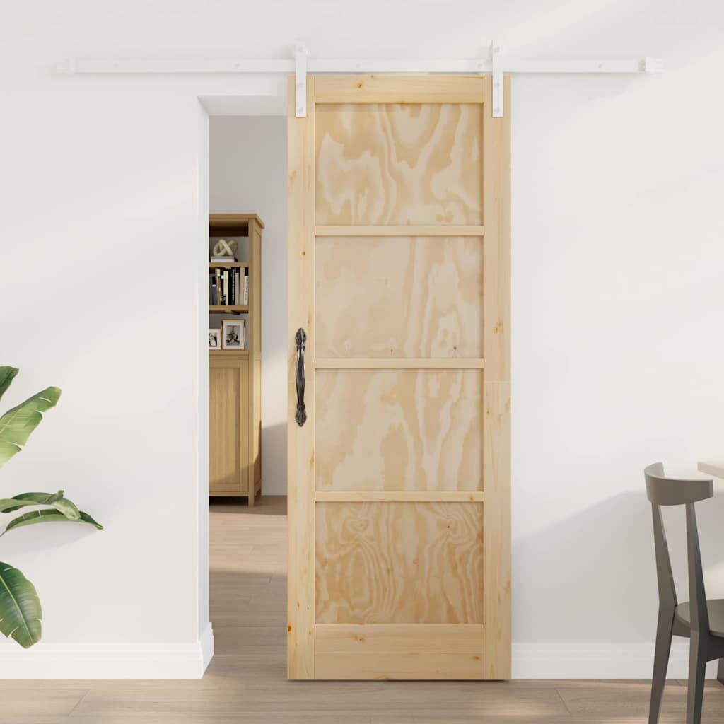Sliding Door Natural and white 28.94 x 78.15 in