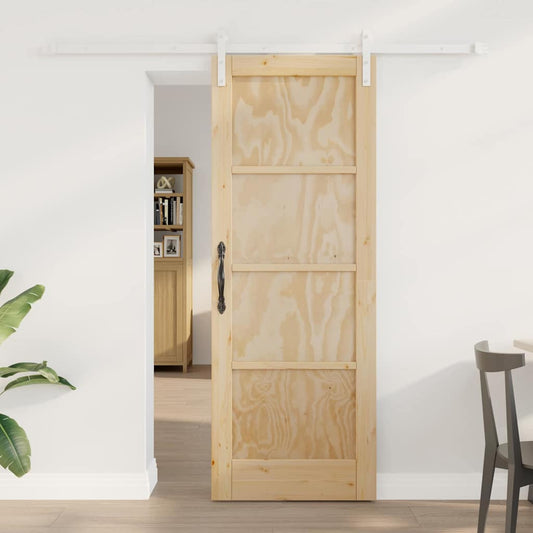 Sliding Door Natural and white 28.94 x 78.15 in