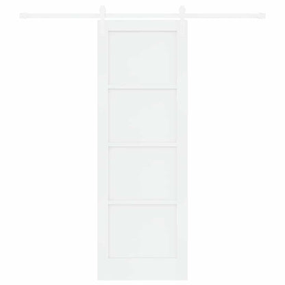 Sliding Door White 28.9 x 83.1 in Solid pine wood and steel