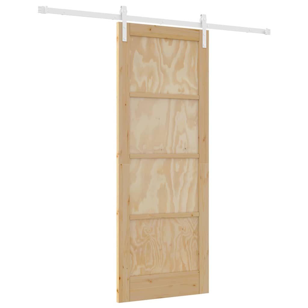 Sliding Door Natural and white 30.71 x 79.53 in