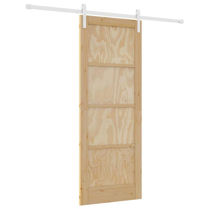 Sliding Door Natural and white 30.71 x 79.53 in