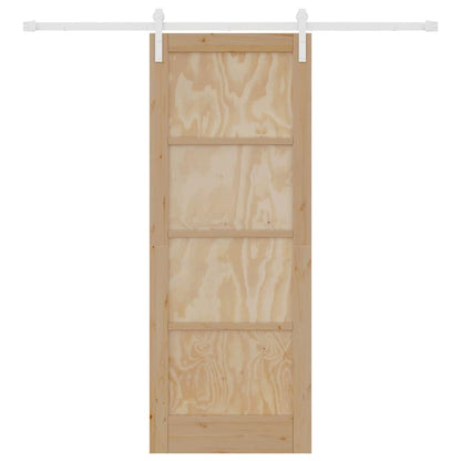 Sliding Door Natural and white 30.71 x 79.53 in