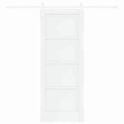 Sliding Door White 30.7 x 79.5 in Solid pine wood and steel