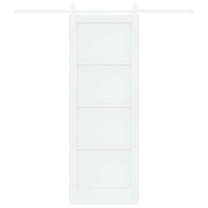 Sliding Door White 30.7 x 83.1 in Solid pine wood and steel