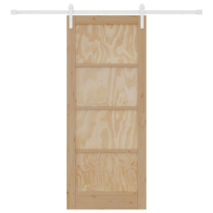 Sliding Door Natural and white 32.68 x 79.53 in