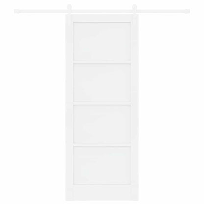 Sliding Door White 32.7 x 83.1 in Solid pine wood and steel