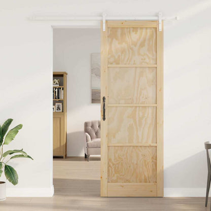 Sliding Door Natural and white 32.68 x 91.34 in