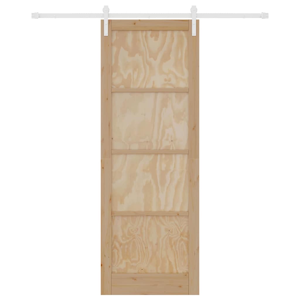 Sliding Door Natural and white 32.68 x 91.34 in
