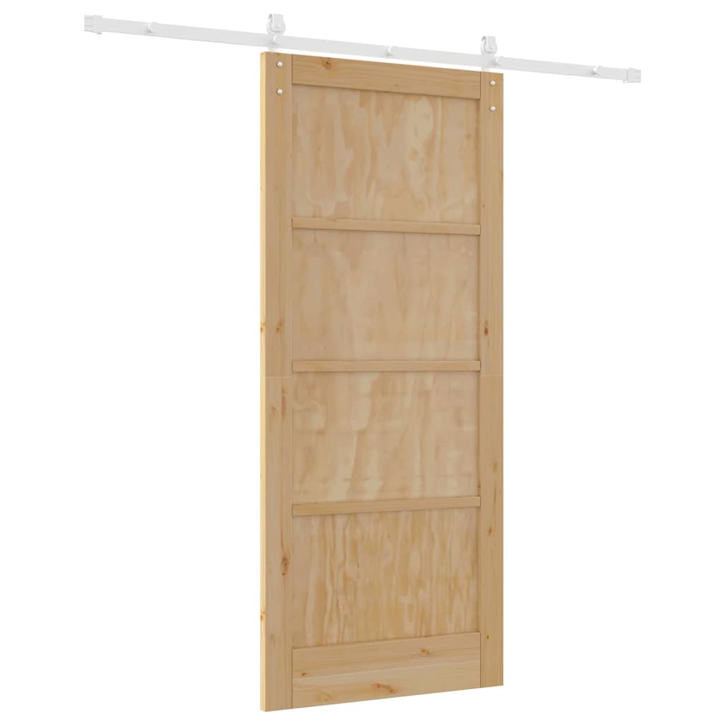 Sliding Door Natural and white 33.86 x 78.15 in