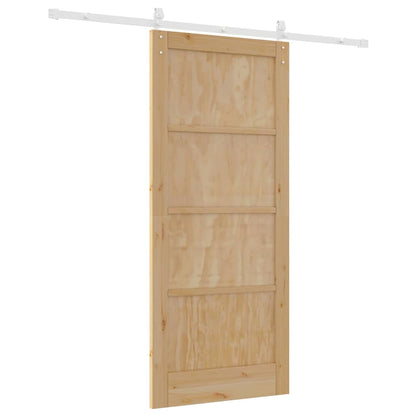 Sliding Door Natural and white 33.86 x 78.15 in