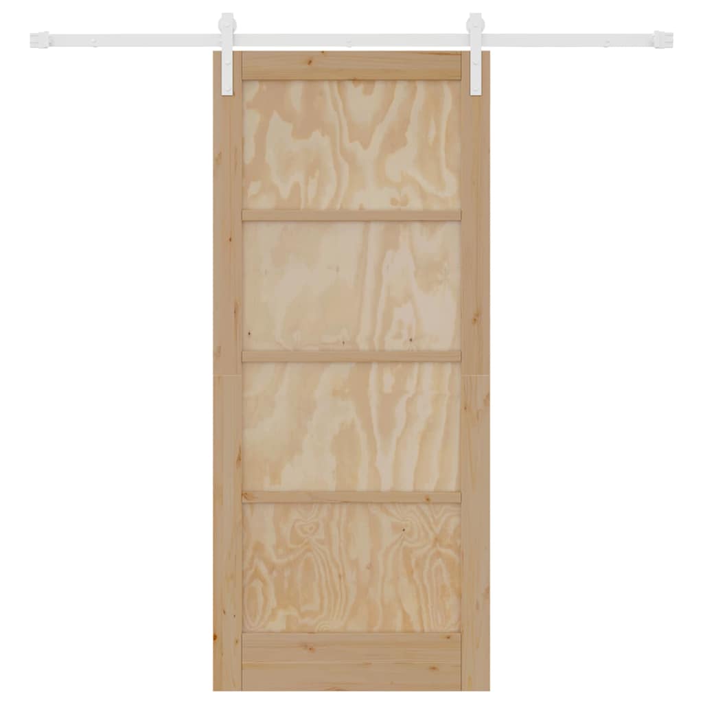 Sliding Door Natural and white 33.86 x 78.15 in