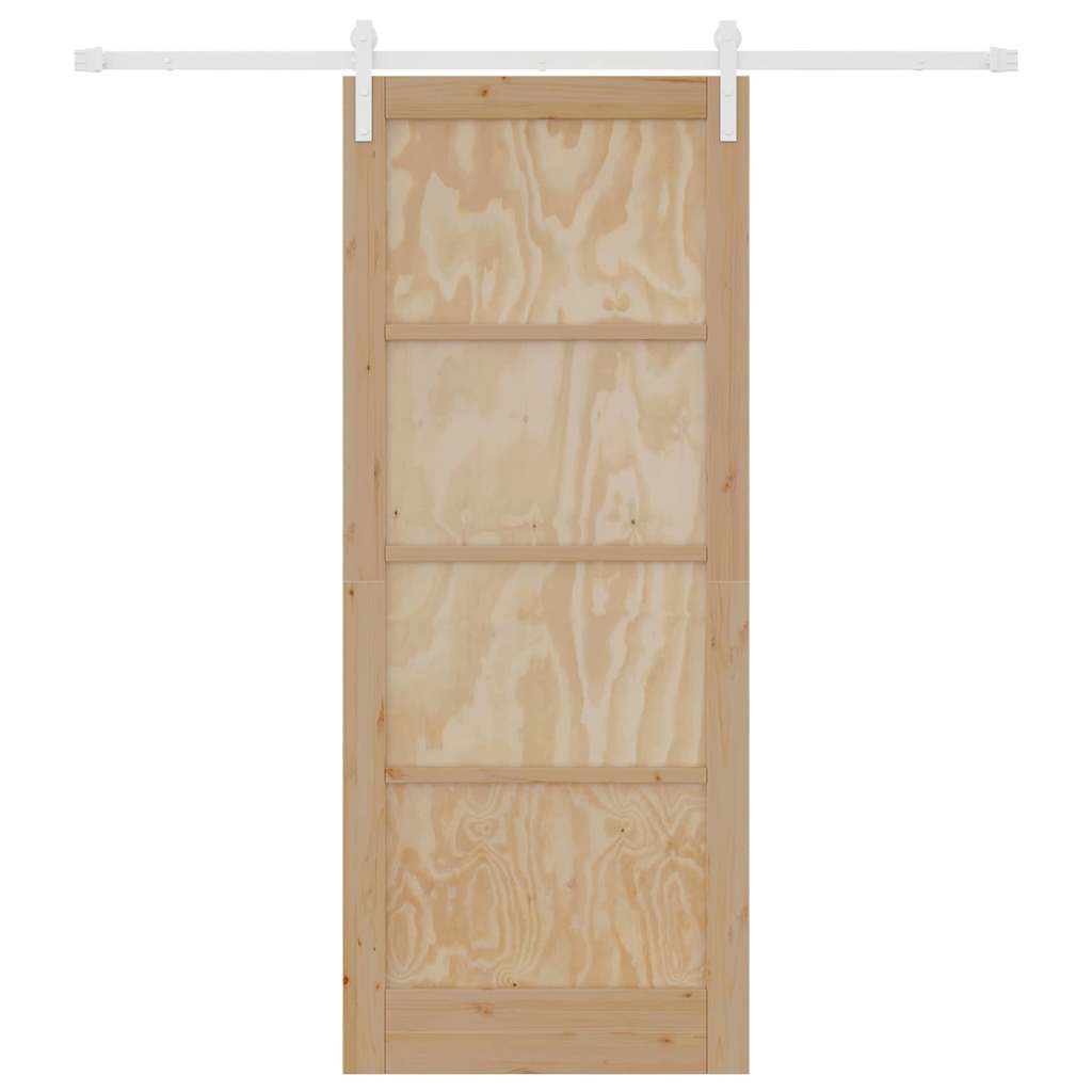 Sliding Door Natural and white 33.86 x 83.07 in