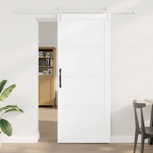 Sliding Door White 33.9 x 83.1 in Solid pine wood and steel