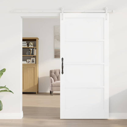 Sliding Door White 36.6 x 79.5 in Solid pine wood and steel