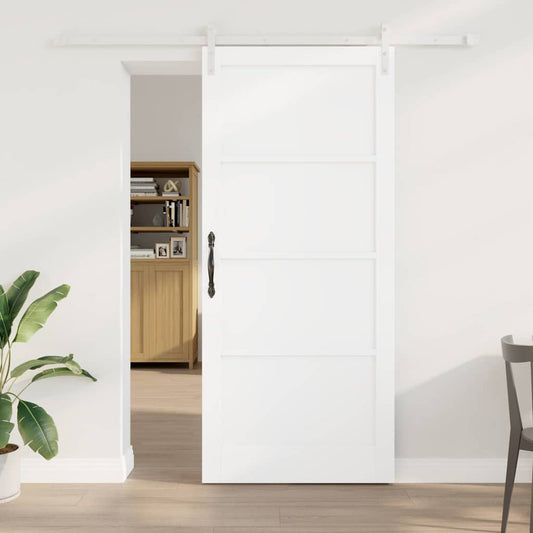 Sliding Door White 36.6 x 83.1 in Solid pine wood and steel