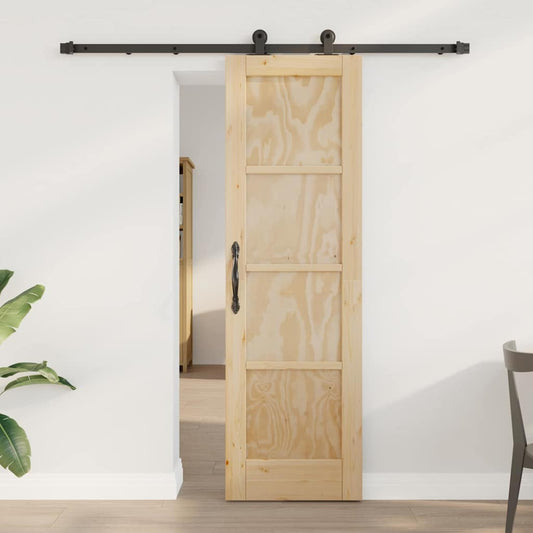 Sliding Door Set Manual natural and black 24 x 78.2 in
