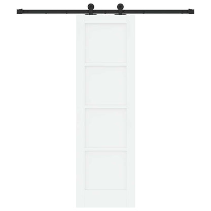 Sliding Door Set Manual White and black 24 x 78.2 in