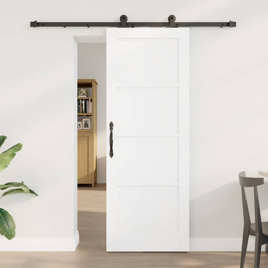 Sliding Door Set Manual White and black 29 x 78 in