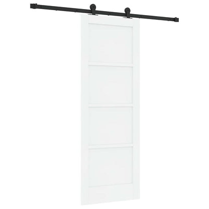 Sliding Door Set Manual White and black 29 x 78 in