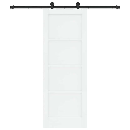 Sliding Door Set Manual White and black 29 x 78 in
