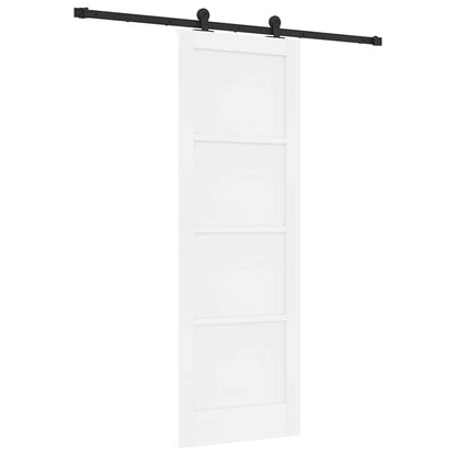 Sliding Door Set Manual White and black 28.9 x 83.1 in