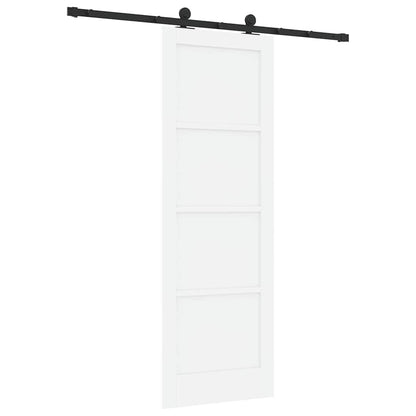 Sliding Door Set Manual White and black 28.9 x 83.1 in
