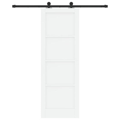 Sliding Door Set Manual White and black 28.9 x 83.1 in