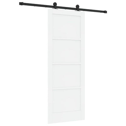 Sliding Door Set Manual White and black 30.7 x 79.5 in