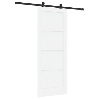 Sliding Door Set Manual White and black 30.7 x 79.5 in