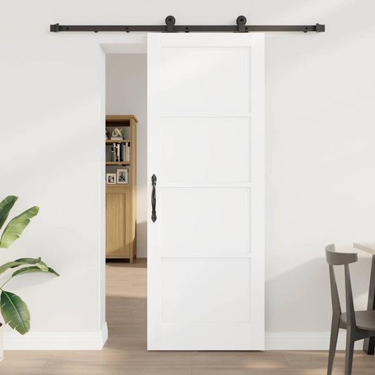 Sliding Door Set Manual White and black 30.7 x 83.1 in