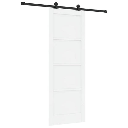 Sliding Door Set Manual White and black 30.7 x 83.1 in
