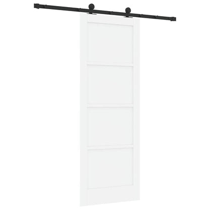 Sliding Door Set Manual White and black 30.7 x 83.1 in