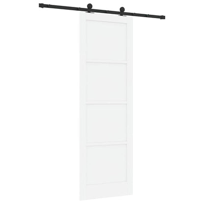 Sliding Door Set Manual White and black 30.7 x 91.3 in